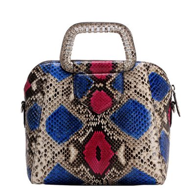 Classic Snakeskin Top-Handle Handbag, Snakeskin Evening Bag, Snakeskin Crossbody Bag