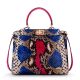 Designer Snakeskin Top Handle Handbag, Snakeskin Crossbody Bag