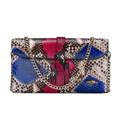 Handmade Snakeskin Clutch Purse, Snakeskin Cross Body Bag