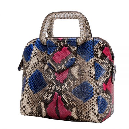 Classic Snakeskin Top-Handle Handbag, Snakeskin Evening Bag-1