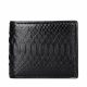 Black Snakeskin Bifold Wallet, Python Wallet-1