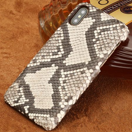 Snakeskin iPhone x Case, Python Skin Snap-on Case for iPhone X-Back Skin
